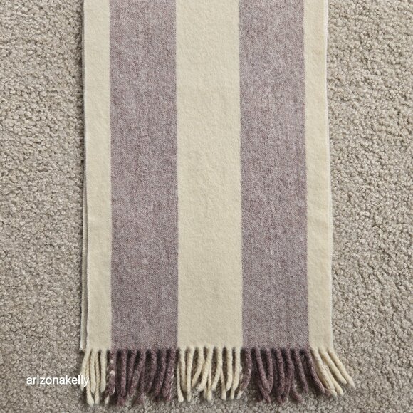 Accessories - Wool Scarf Neutral Colors Stripe